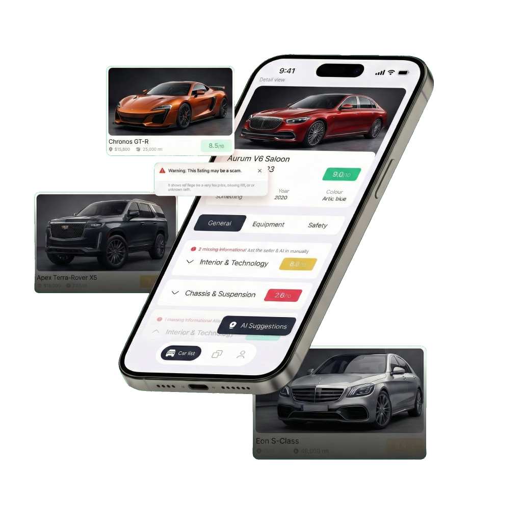 Screenshot aplikace CarScoring